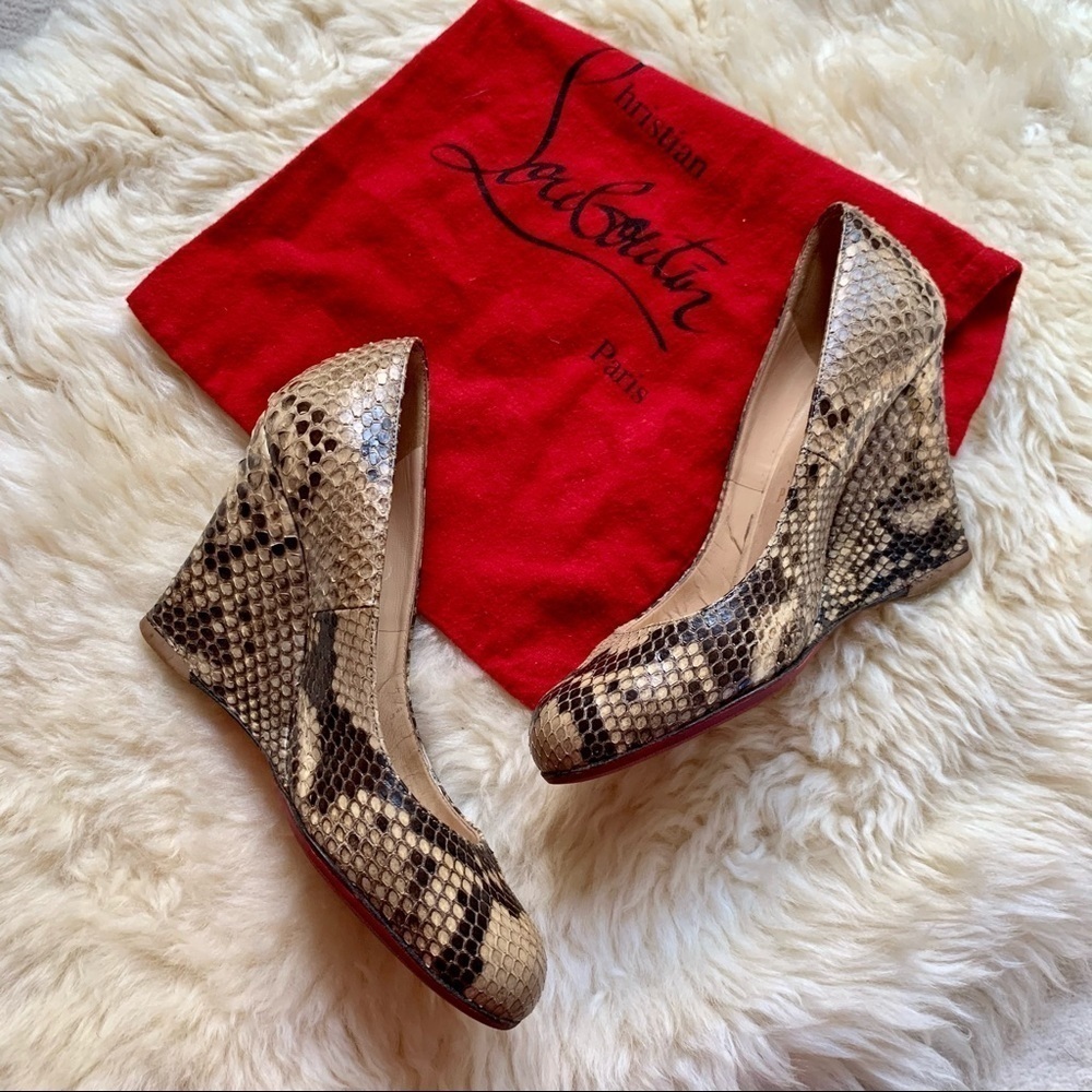 Christian Louboutin Python Snake Leather Ron Ron … - image 1